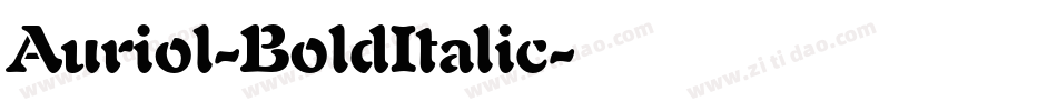 Auriol-BoldItalic字体转换