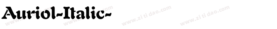 Auriol-Italic字体转换