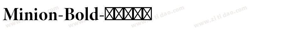 Minion-Bold字体转换