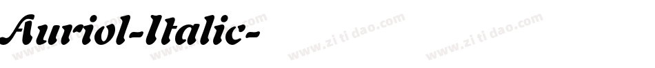 Auriol-Italic字体转换