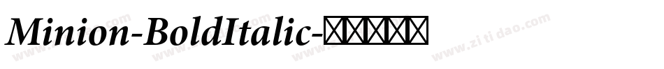 Minion-BoldItalic字体转换