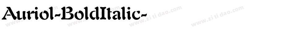 Auriol-BoldItalic字体转换