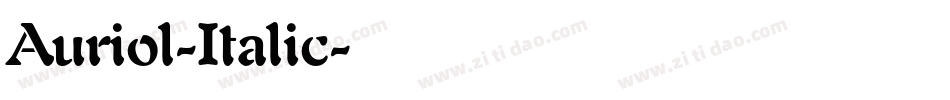 Auriol-Italic字体转换