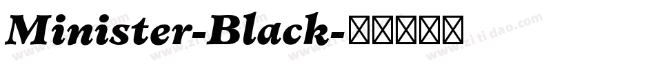 Minister-Black字体转换