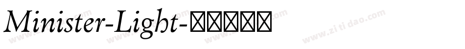 Minister-Light字体转换