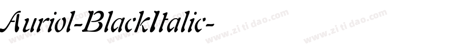 Auriol-BlackItalic字体转换
