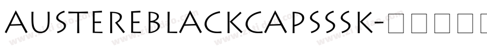 AustereBlackCapsSSK字体转换