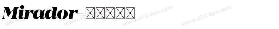 Mirador字体转换