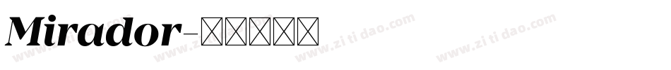 Mirador字体转换