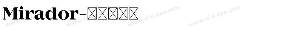 Mirador字体转换