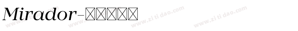 Mirador字体转换