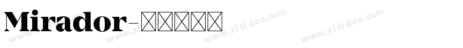 Mirador字体转换