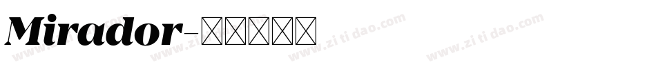 Mirador字体转换