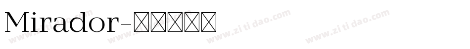Mirador字体转换