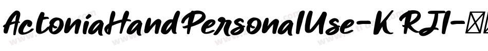 ActoniaHandPersonalUse-KRJl字体转换