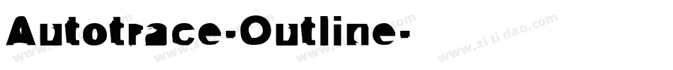 Autotrace-Outline字体转换