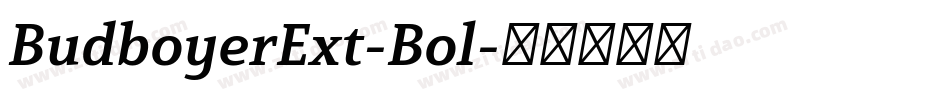 BudboyerExt-Bol字体转换