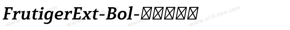 FrutigerExt-Bol字体转换