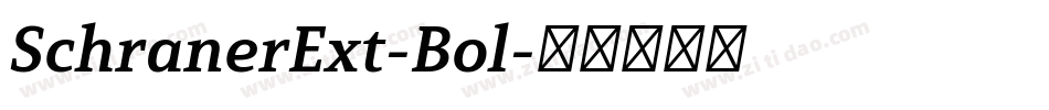 SchranerExt-Bol字体转换