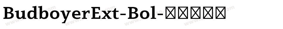BudboyerExt-Bol字体转换
