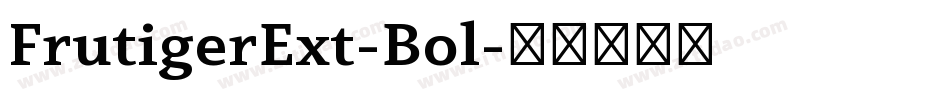 FrutigerExt-Bol字体转换