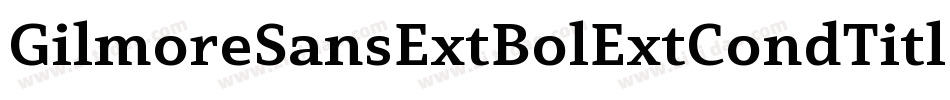 GilmoreSansExtBolExtCondTitl字体转换