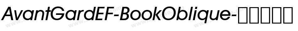 AvantGardEF-BookOblique字体转换