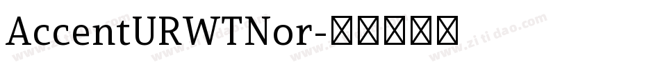 AccentURWTNor字体转换