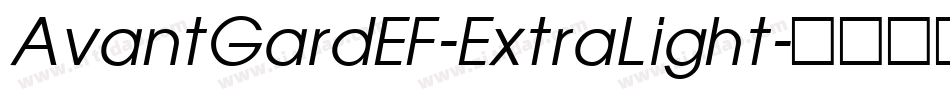 AvantGardEF-ExtraLight字体转换