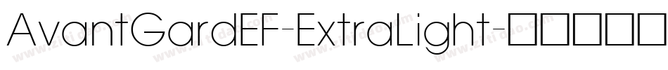 AvantGardEF-ExtraLight字体转换