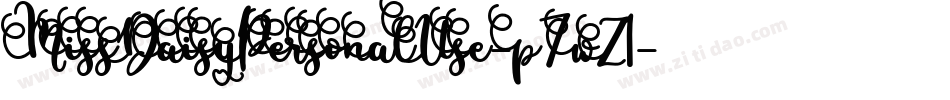 MissDaisyPersonalUse-p7wZ1字体转换 MissDaisyPersonalUse-p7wZ1字体转换