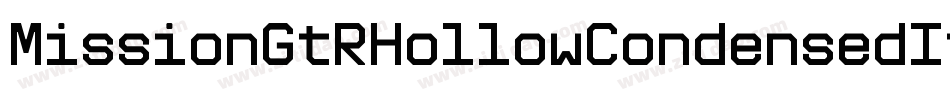 MissionGtRHollowCondensedItalic-vEKO字体转换