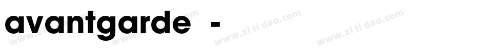 avantgarde字库字体转换
