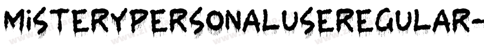 MisteryPersonalUseRegular-ZDnm字体转换