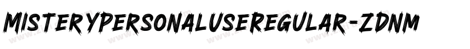 MisteryPersonalUseRegular-ZDnm字体转换