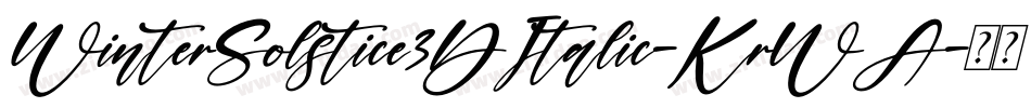WinterSolstice3DItalic-KrWA字体转换