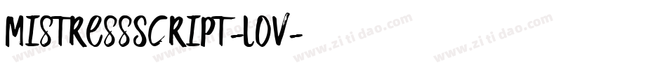 MistressScript-lOV字体转换