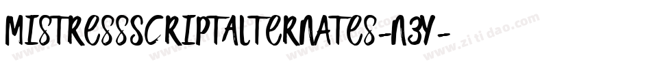 MistressScriptAlternates-n3Y字体转换
