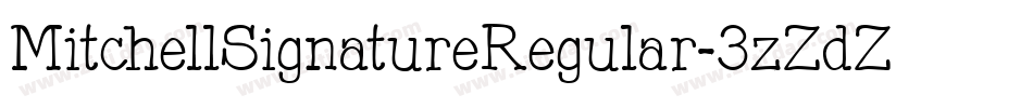 MitchellSignatureRegular-3zZdZ字体转换