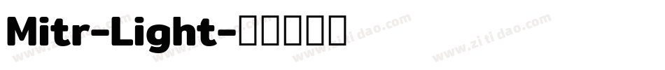 Mitr-Light字体转换