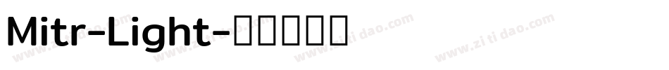 Mitr-Light字体转换