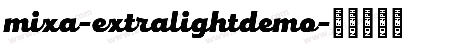 mixa-extralightdemo字体转换