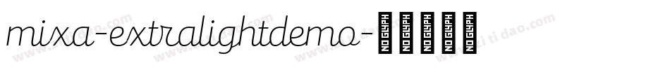 mixa-extralightdemo字体转换