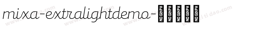 mixa-extralightdemo字体转换