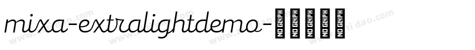 mixa-extralightdemo字体转换