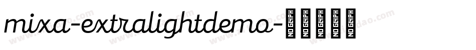 mixa-extralightdemo字体转换