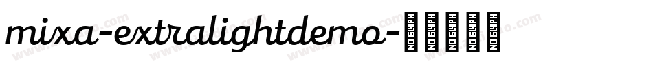 mixa-extralightdemo字体转换