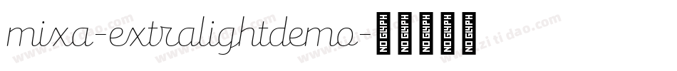 mixa-extralightdemo字体转换