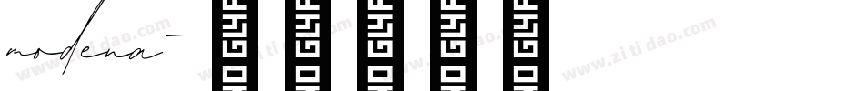 modena字体转换