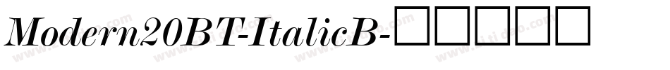 Modern20BT-ItalicB字体转换